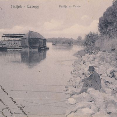 HR-DAOS-2092 1.700., Zbirka razglednica, vrt restauracije k' Dravskom mostu
