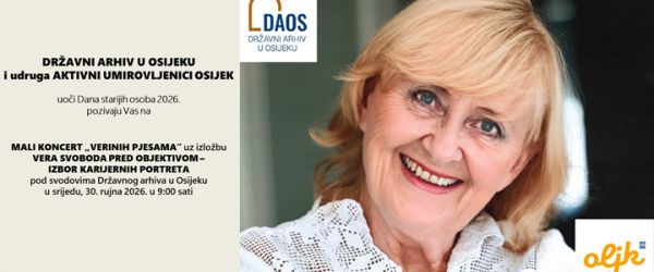 MALI KONCERT „VERINIH PJESAMA” uz izložbu VERA SVOBODA PRED OBJEKTIVOM –  IZBOR KARIJERNIH PORTRETA